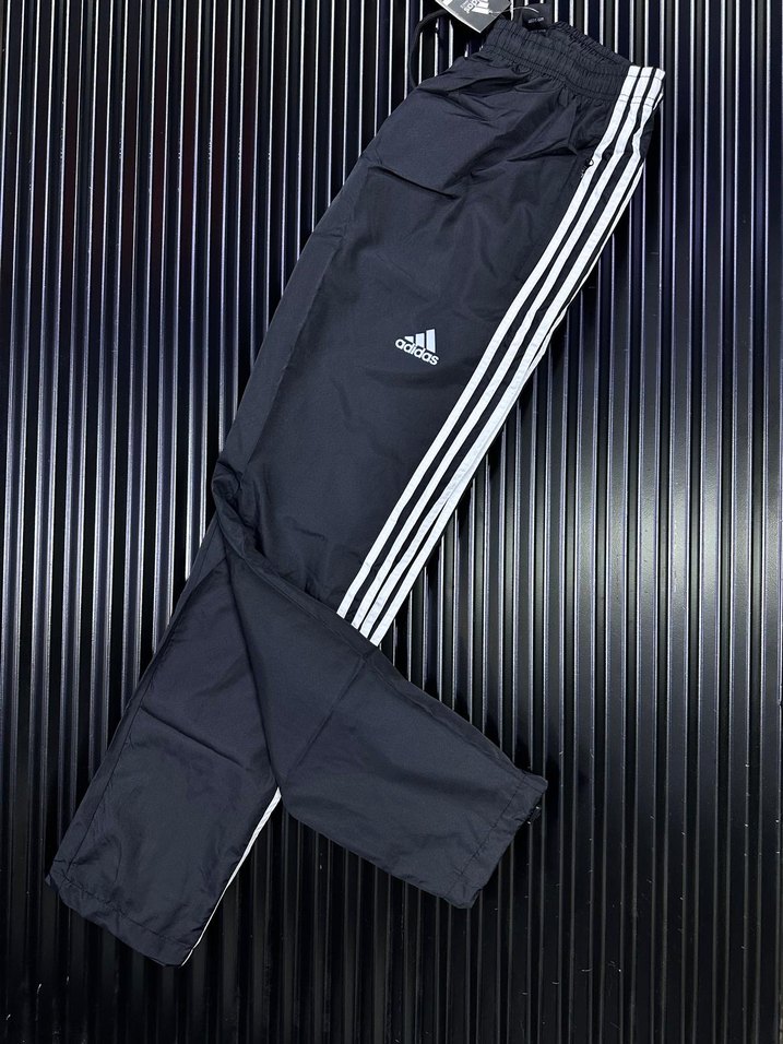 Erkek Siyah paraşüt kumaş Adidas Spor Eşofman Altı - Görsel 2