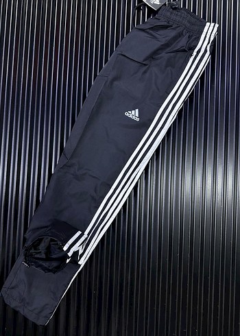 Erkek Siyah  paraşüt kumaş Adidas Spor Eşofman Altı - Görsel 3