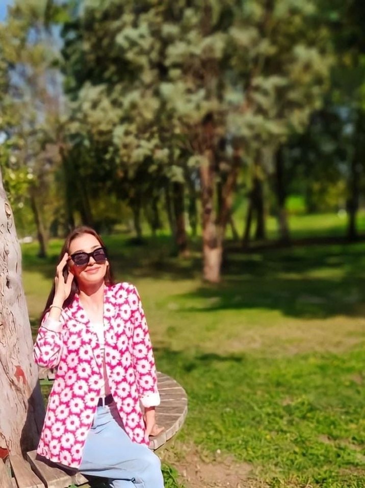 Çiçek Desenli Pembe Uzun Kollu Blazer - Görsel 2