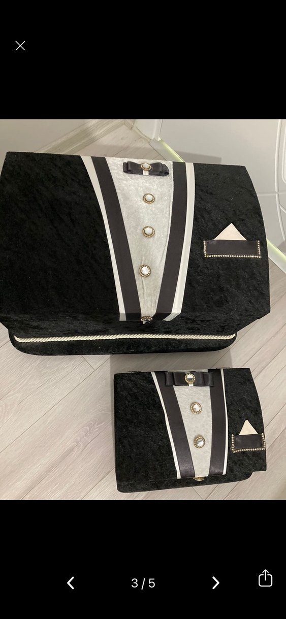 Kemer Detaylı Siyah Klasik Damatlık - Görsel 3