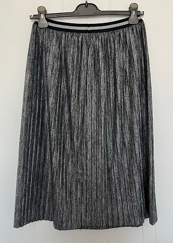 Gri Pilili Uzun Kadın Etek - Görsel 2