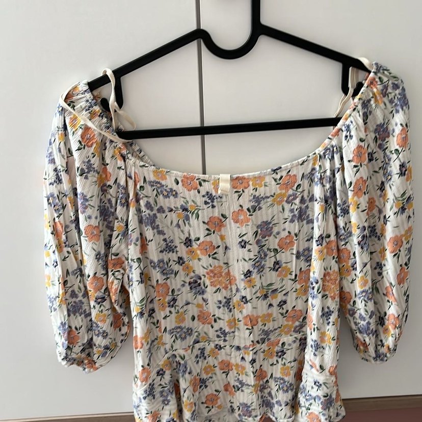 Çiçek Desenli Pamuklu Bohem Gömlek - Görsel 2