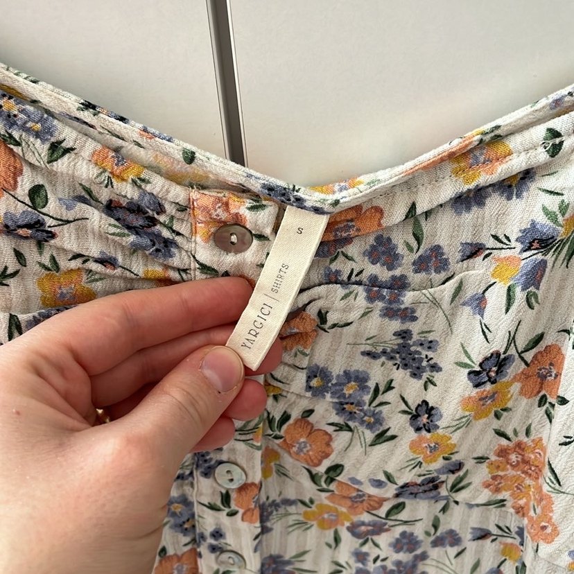 Çiçek Desenli Pamuklu Bohem Gömlek - Görsel 3