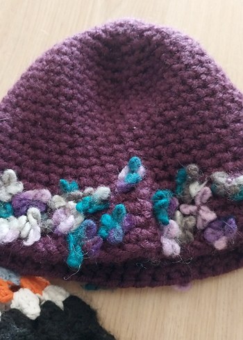 Renkli Örgü Bohem çocuk Bere - Görsel 7