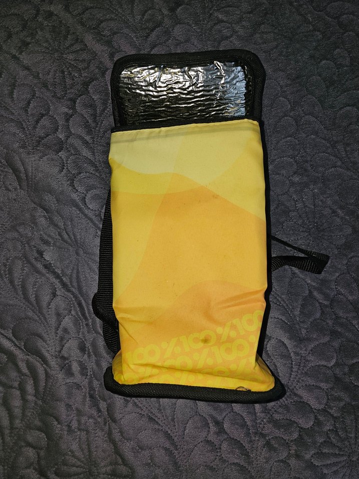 Renkli Baskılı Sarı Termo çanta - Görsel 2