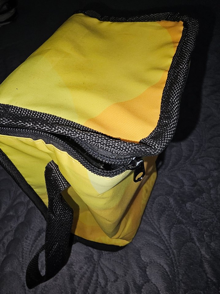 Renkli Baskılı Sarı Termo çanta - Görsel 5
