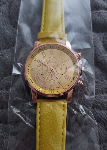 Sarı Kadın Saat, Kemer Detaylı - Görsel 4