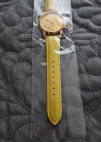 Sarı Kadın Saat, Kemer Detaylı - Görsel 2