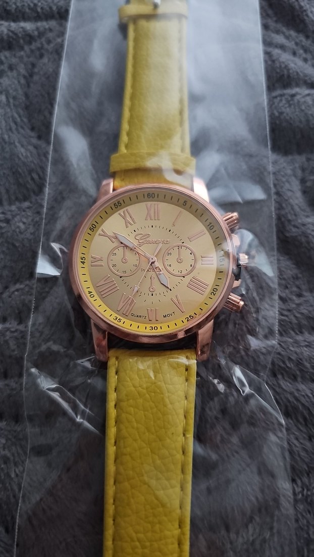 Sarı Kadın Saat, Kemer Detaylı - Görsel 4