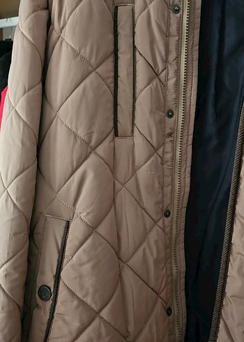 Düğmeli+fermuarlı Erkek Açık kahverengi Mont - Görsel 8