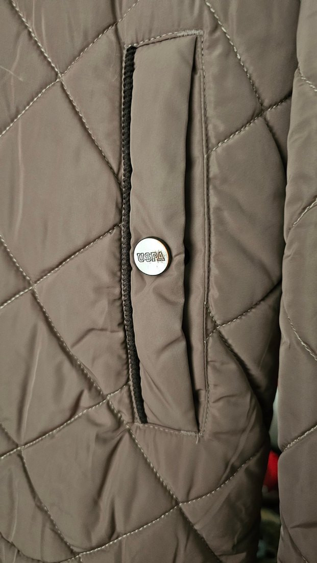 Düğmeli+fermuarlı Erkek Açık kahverengi Mont - Görsel 2