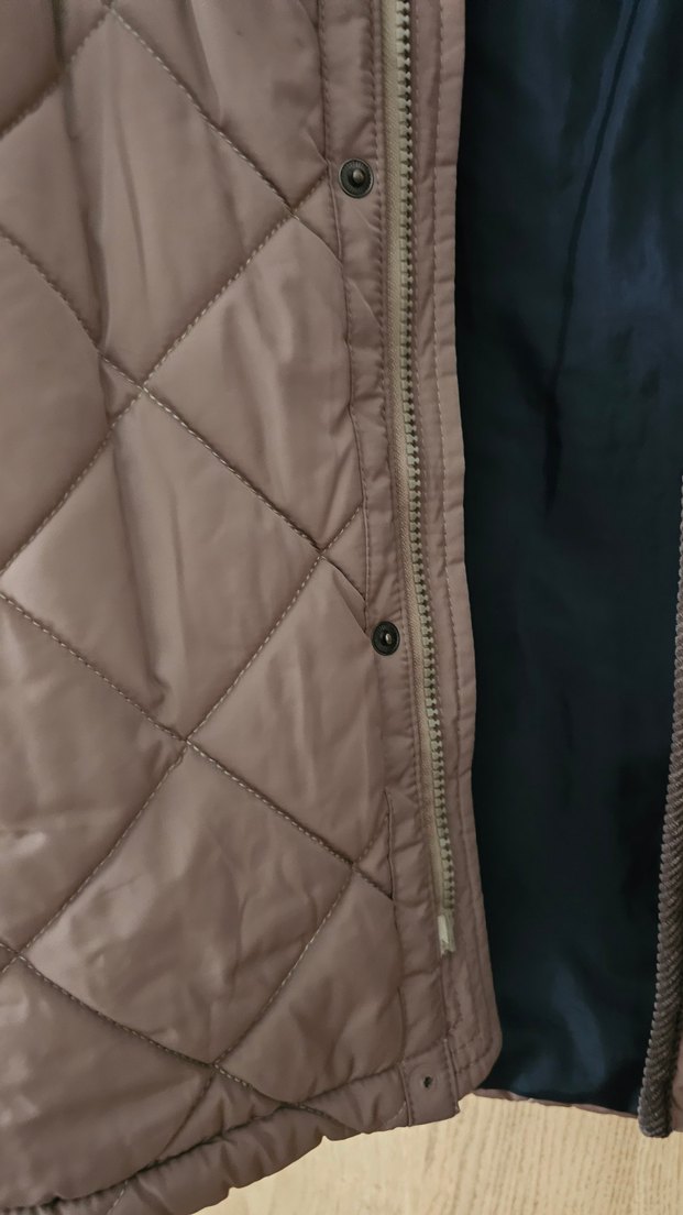 Düğmeli+fermuarlı Erkek Açık kahverengi Mont - Görsel 3