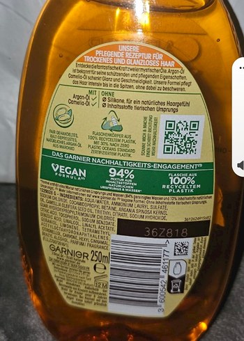 Garnier Wahre Schätze Argan & Camelia Yağlı Şampuan - Görsel 2