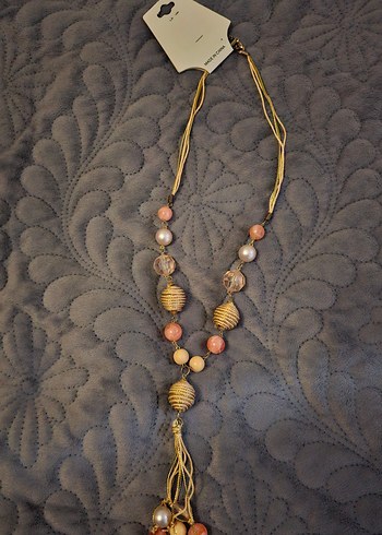 Uzun Boncuklu Bohem Kadın Kolye - Görsel 2