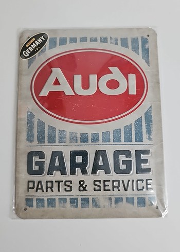 Audi Vintage Garaj Metal Rozeti - Görsel 4