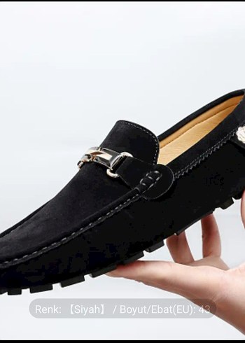 Siyah Süet Erkek Loafer.YENİ - Görsel 5