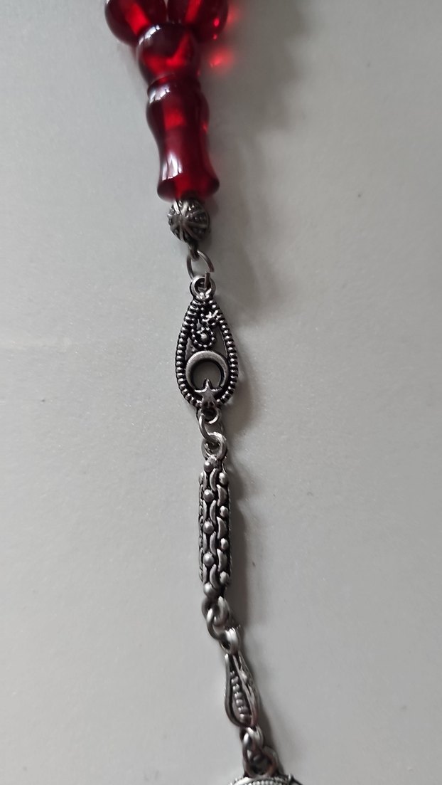 Koyu Kırmızı Erkek Tesbih - Görsel 4
