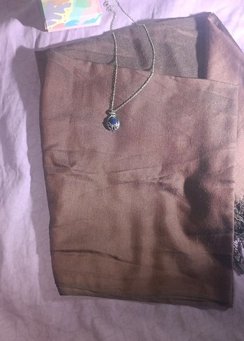 VAKKO MARKA Kahverengi İpek Şal - Görsel 2