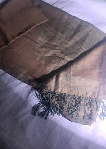 VAKKO MARKA Kahverengi İpek Şal - Görsel 4