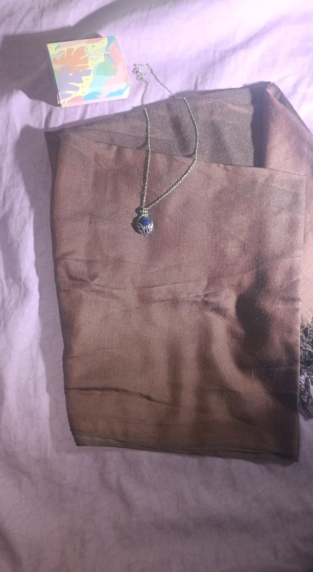 VAKKO MARKA Kahverengi İpek Şal - Görsel 2