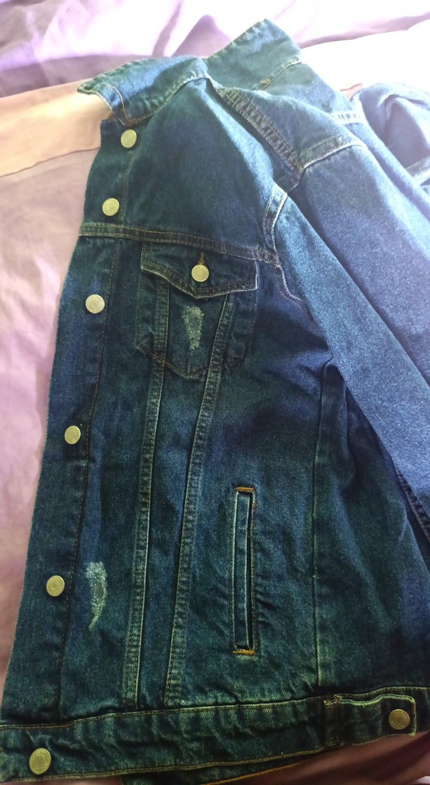 Lacivert Kadın Kot Ceket - Görsel 3