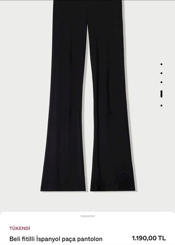 bershka muadili ispanyol paça tayt  Midi Pantolonu - Görsel 6