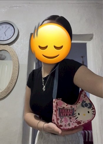 Renkli Hello Kitty çocuk çantası pembe y2k - Görsel 3