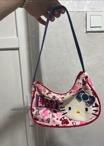 Renkli Hello Kitty çocuk çantası pembe y2k - Görsel 9