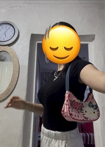 Renkli Hello Kitty çocuk çantası pembe y2k - Görsel 7