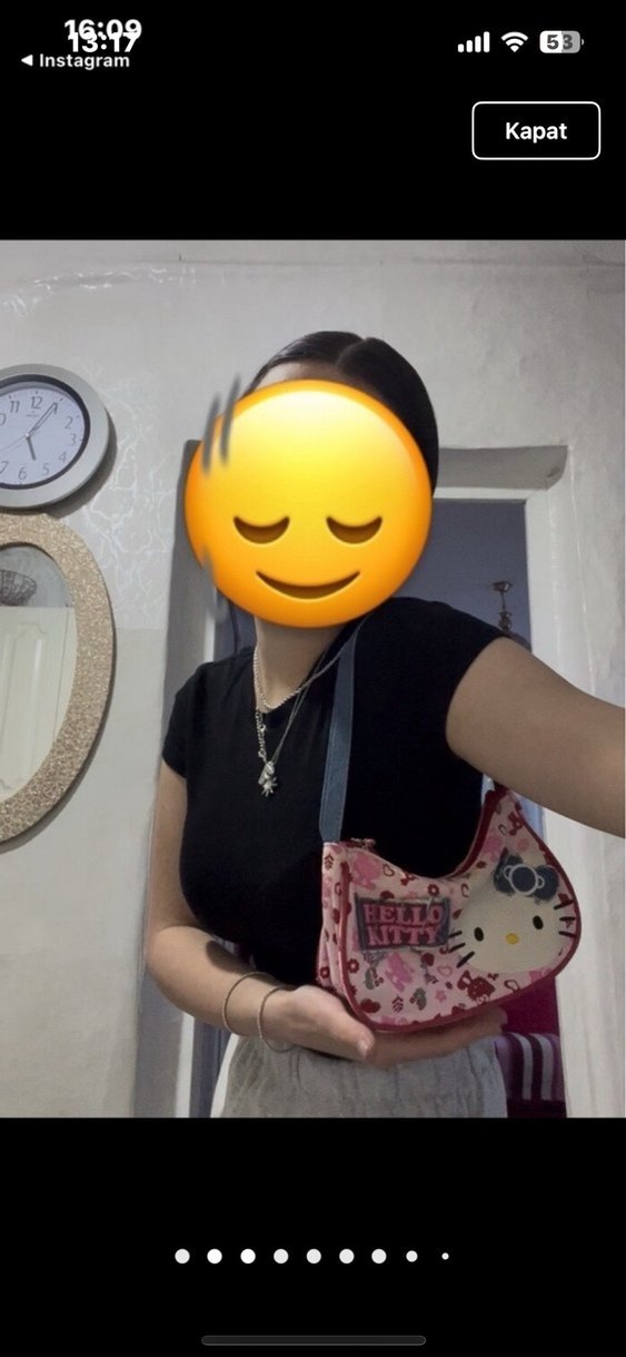 Renkli Hello Kitty çocuk çantası pembe y2k - Görsel 3