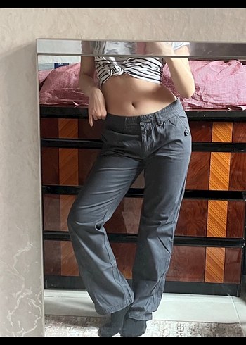 defacto marka Gri Fitilli Pantolonu - Görsel 3