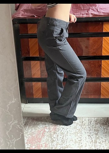 defacto marka Gri Fitilli Pantolonu - Görsel 4