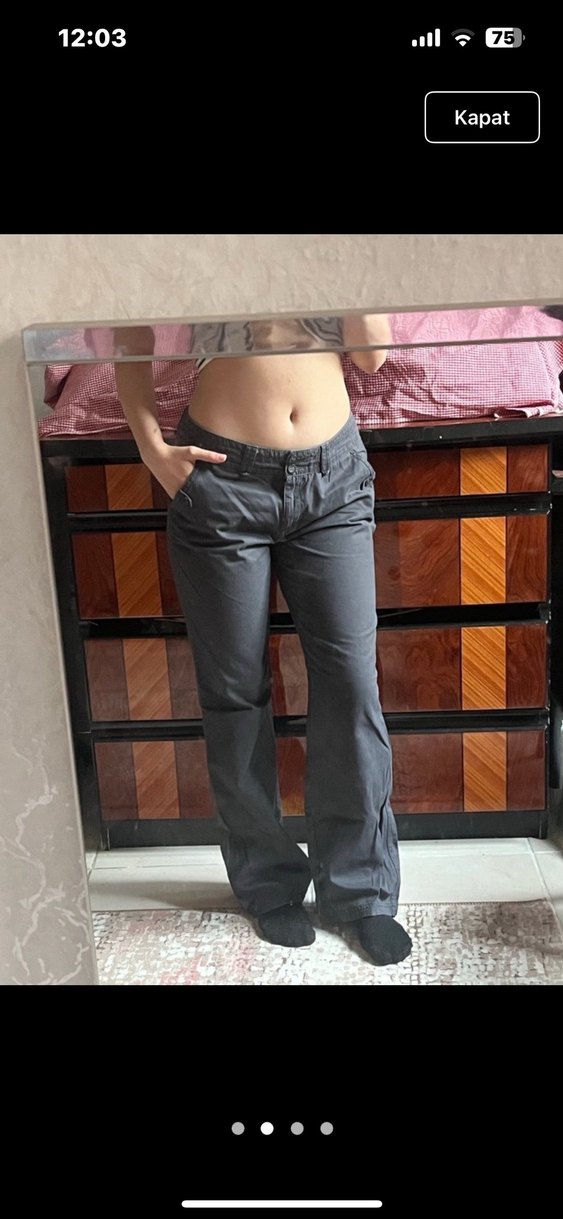 defacto marka Gri Fitilli Pantolonu - Görsel 2