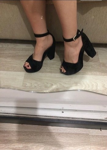 bershka Siyah Tokalı Platform Topuklu Kadın Ayakkabı - Görsel 13