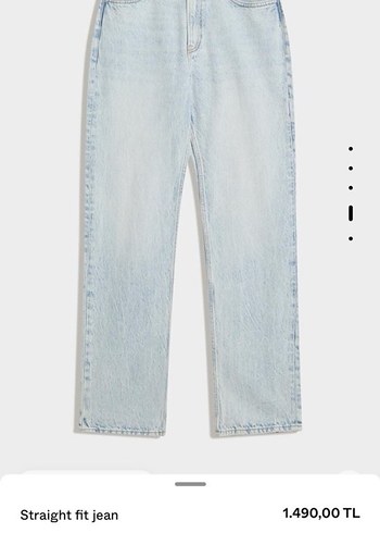 bershka straight fit jean açık mavi Gri Düz Kesim Kadın Jean - Görsel 3