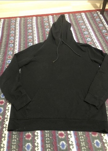 siyah bershka sweatshirt - Görsel 6