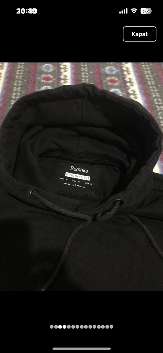 siyah bershka sweatshirt - Görsel 2