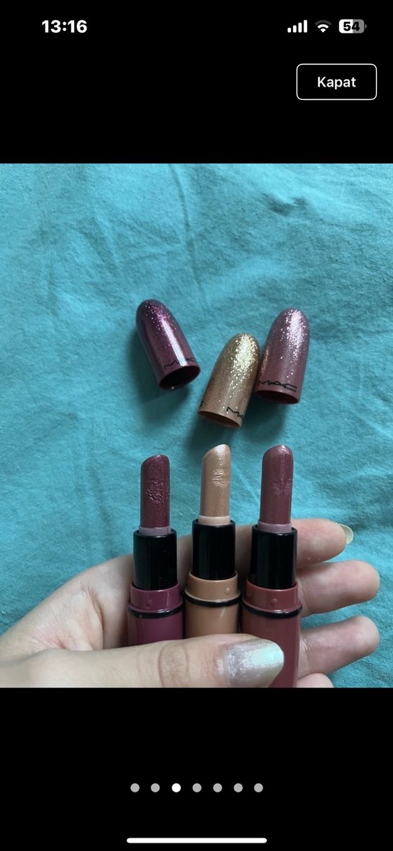 MAC yılbaşı serisi mini mac ruhlar simli ruj glos - Görsel 3