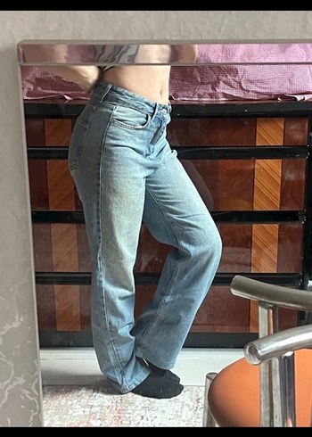 Pastel Mavi Normal Boy Kadın Denim Pantolon - Görsel 4