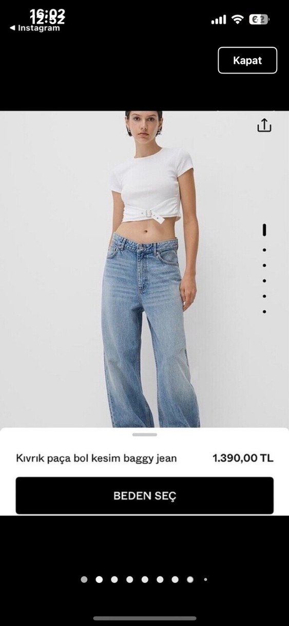 Pastel Mavi Normal Boy Kadın Denim Pantolon - Görsel 2