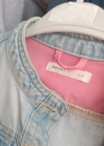 Kız Çocuk Denim Düğmeli Ceket - Görsel 2
