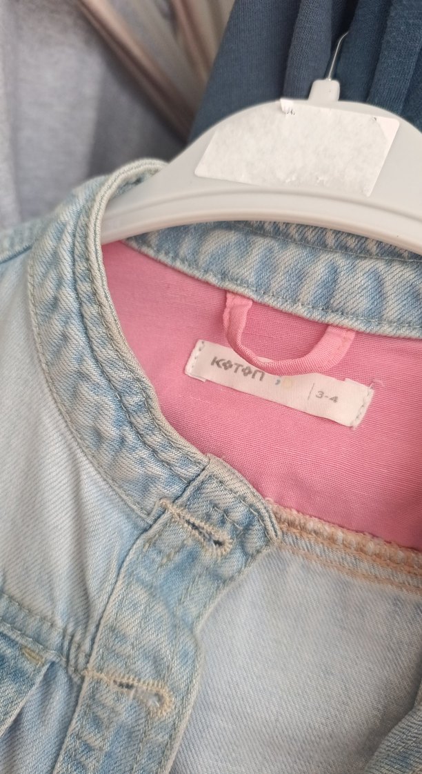 Kız Çocuk Denim Düğmeli Ceket - Görsel 2