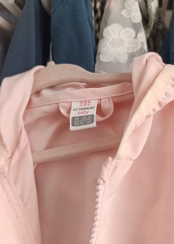 Pembe Kız Çocuk Fermuarlı Yağmurluk - Görsel 2