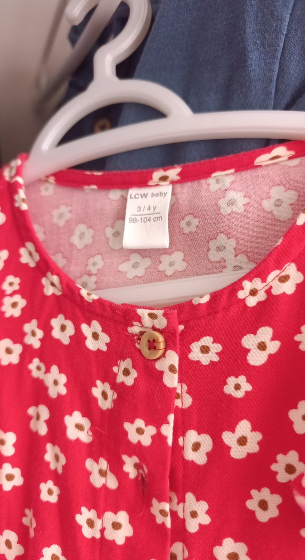 Kız Çocuk Çiçekli Uzun Kollu Elbise - Görsel 2