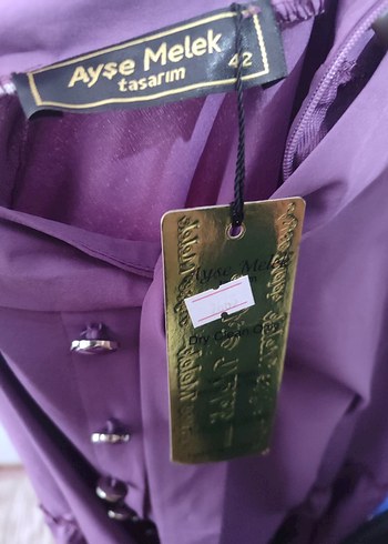 Uzun Mor Fırfırlı Bohem Elbise - Görsel 3