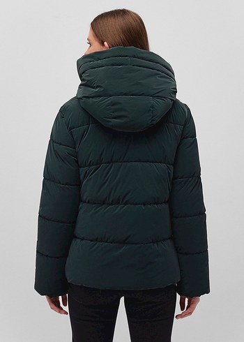 MAVİ koyu yeşil kapüşonlu şişme mont - Görsel 2