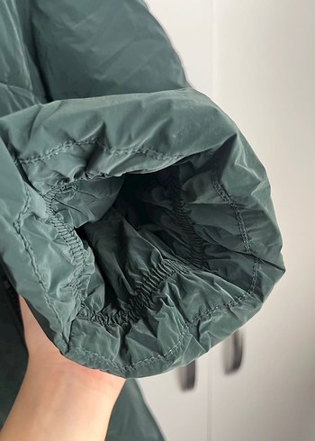 MAVİ koyu yeşil kapüşonlu şişme mont - Görsel 7