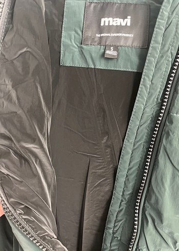 MAVİ koyu yeşil kapüşonlu şişme mont - Görsel 6