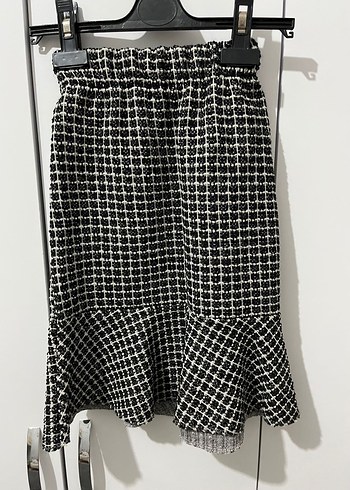 Kız çocuk siyah Kareli Midi takım - Görsel 3