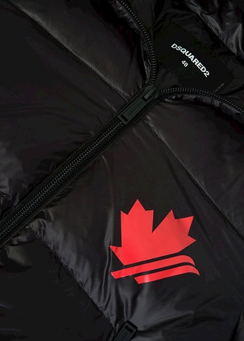 DSQUARED2 Siyah Kapüşonlu Erkek Mont - Görsel 4